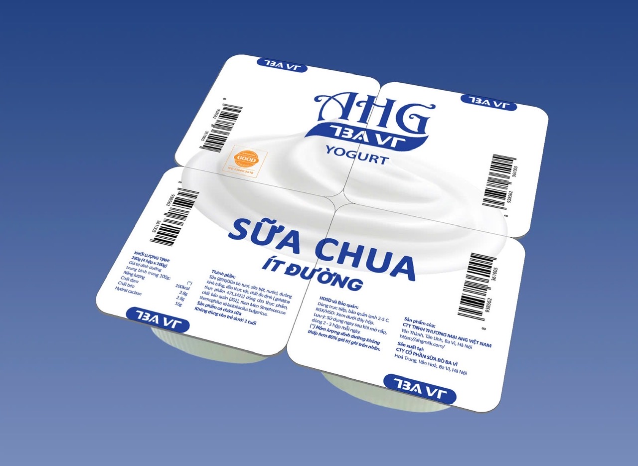 SỮA CHUA AHG ÍT ĐƯỜNG – Thanh mát mỗi ngày, tốt cho hệ tiêu hóa